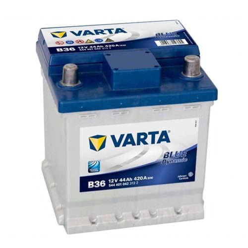 VARTA BLUE Dynamic B36 12V 44Ah/420A  Autó Akkumulátor (Fiat Punto) Jobb+