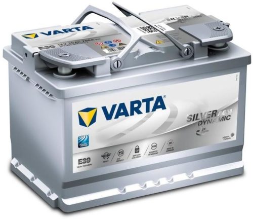 VARTA SILVER Dynamic E39 AGM 12V 70Ah/760A Autó Akkumulator Jobb+