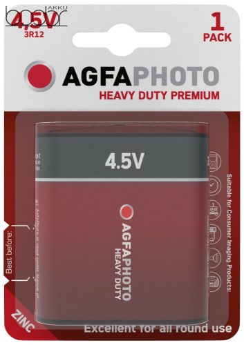 AgfaPhoto Heavy Duty Féltartós Lapos Elem 4.5V B1