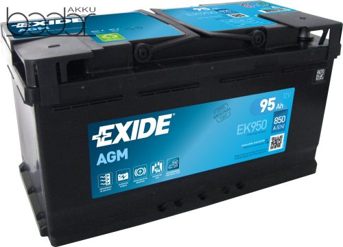 Exide AGM Stop-Start EK950 12V 95Ah/850A start/stop autó akkumulátor