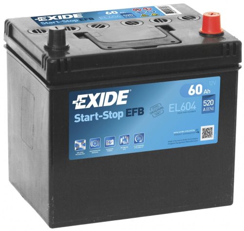Exide Stop-Start EL604 12V 60Ah/520A start/stop autó akkumulátor