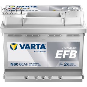 VARTA  Dynamic  EFB 12V 60Ah/640A Autó Akkumulator Jobb+