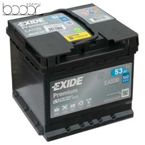 Exide Prémium EA530 12V 53Ah/540A autó akkumulátor