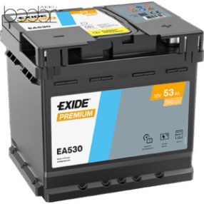 Exide Prémium EA530 12V 53Ah/540A autó akkumulátor