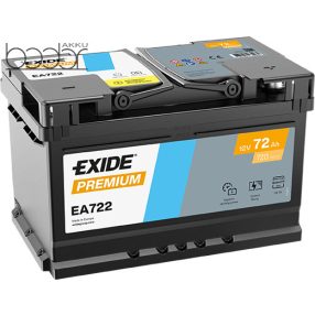 Exide Prémium EA722 12V 72Ah/720A autó akkumulátor