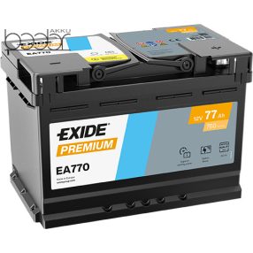 Exide Prémium EA770 12V 77Ah/760A autó akkumulátor