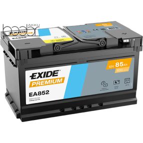 Exide Prémium EA852 12V 85Ah/800A autó akkumulátor