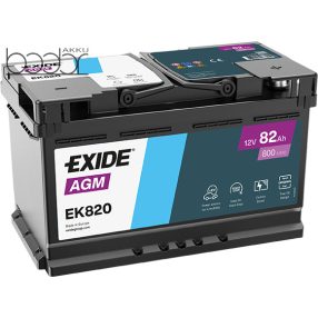 Exide AGM Start-Stop 12V 82Ah 800A