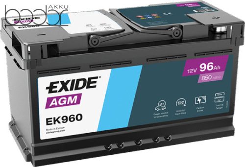 Exide AGM Stop-Start EK950 12V 95Ah/850A start/stop autó akkumulátor