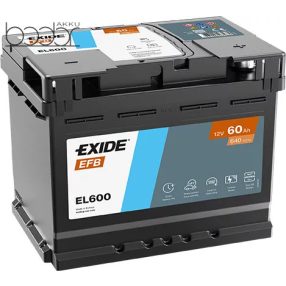   Exide EFB Stop-Start EL600 12V 60Ah/640A start/stop autó akkumulátor