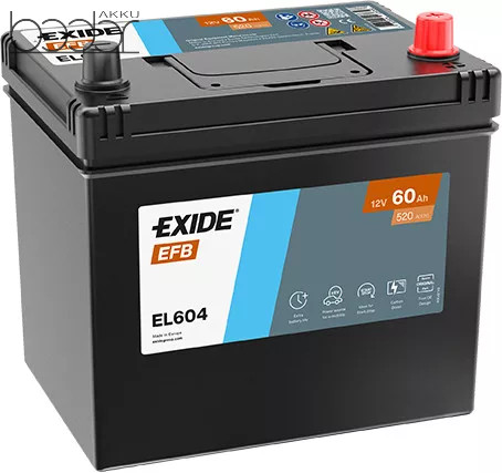 Exide Stop-Start EL604 12V 60Ah/520A start/stop autó akkumulátor