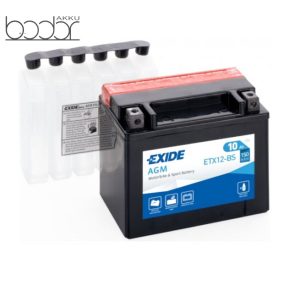   Exide 12V 10Ah 150A Bal+ ETX12-BS gondozásmentes motor akkumulátor