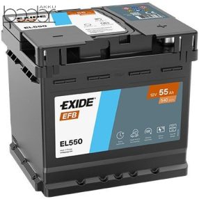 Exide EFB 55Ah 540A Jobb+ Akkumulátor (EL550)