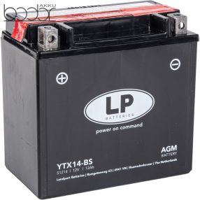   Landport 12V 12Ah 200A Bal+ YTX14-BS gondozásmentes motor akkumulátor