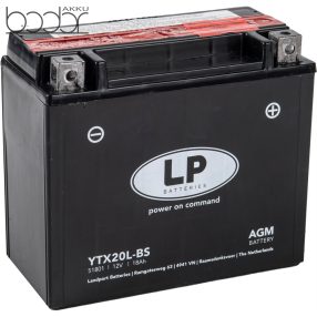   Landport 12V 18Ah 270A Jobb+ YTX20L-BS gondozásmentes motor akkumulátor